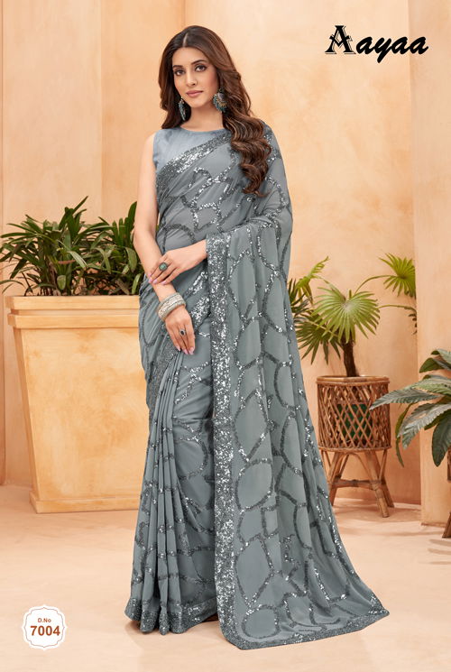 Aayaa Aaradhna Vol 7 Party Wear Sarees Catalog